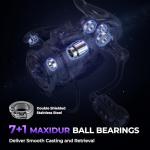 KastKing Kestrel SE Spinning Fishing Reel, 5oz Ultralight SFS Spinning Reel, High Strength Sycron Construction, 7+1 MaxDur Double Shielded BB, Aerodynamic Reel Rotor, 13.2 Lbs Max Drag