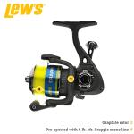 Lew's Crappie Thunder Spinning Reel and Fishing Rod Combo, 7-Foot 2-Piece IM6 Graphite Blank, Right or Left-Hand Retrieve, Crappie Thunder Green