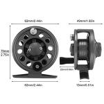 OriGlam Fly Fishing Reel Fishing Wheel, Fly Ice Fishing Reel Spinning Fishing Reels, Powerful Lightweight Spinning Reels for Freshwater Saltwater (Black)