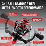 WIDDEN Ice Fishing Rod and Reel Combo, 27" Medium Light Spinning Ice Fishing Pole, Gear with Line and Lures for Trout, Bass, Walleye