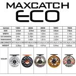 M MAXIMUMCATCH Maxcatch ECO Large Arbor Fly Fishing Reel (3/4wt 5/6wt 7/8wt) and Pre-Loaded Fly Reel with Line Combo (Brown Trout Reel Loaded Moss Green Line, 5/6 Weight)