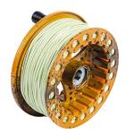 M MAXIMUMCATCH Maxcatch ECO Large Arbor Fly Fishing Reel (3/4wt 5/6wt 7/8wt) and Pre-Loaded Fly Reel with Line Combo (Brown Trout Reel Loaded Moss Green Line, 5/6 Weight)