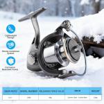 Hikary Ice Fishing Rod and Reel Combo Set Carbon Portable Complete Kit with Tackle Bag Ice Jigs Ice Cleats Spinning Reels Line Lures Hooks Suitable for Beginners Winter
