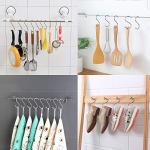 Myfolrena 20 Pack S Hooks for Hanging, 3.4 Inch Metal S Shaped Hook Heavy Duty Hanging Hooks for Pots, Pans, Plants, Bags, Cups, Clothes (Silver)