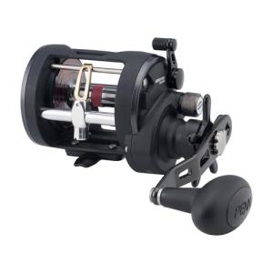 PENN Warfare Level Wind Conventional Nearshore/Offshore Fishing Reel, HT-100 Star Drag, Max of 15lb | 6.8kg, Made with Corrosion-Resistant Graphite Frame,Black, WAR20LWLH