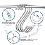 Myfolrena 20 Pack S Hooks for Hanging, 3.4 Inch Metal S Shaped Hook Heavy Duty Hanging Hooks for Pots, Pans, Plants, Bags, Cups, Clothes (Silver)