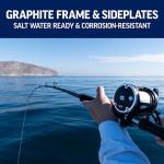 PENN Rival Level Wind Conventional Inshore/Nearshore Fishing Reel, HT-100 Star Drag, Max of 15lb | 6.8kg, Forged and Machined Aluminum Spool