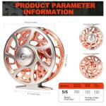 Sougayilang Fly Fishing Reel, CNC-Machined Aluminum Alloy, 5/6 Weight, Lightweight Trout Reel