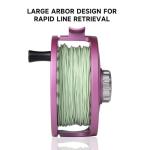 Maxcatch Tino Fly Fishing Reel, Large Arbor All Aluminum with CNC Cutting Trout Fly Reels, 3/4 5/6 7/8wt (Reel with Line Pre-Loaded (Purple), 5/6wt)