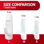 Command 5 lb Large Utility Hooks, 7 Hooks and 12 Strips, Damage-Free Hanging Wall Hook with Adhesive Strips, No Tools Required, Great for Home Kitchen Office Organization