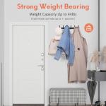 Optish Coat Rack Wall Mount, Wall Hooks for Hanging, Entry Coat Hooks Coat Hanger, Hat Rack Holder for Wall, Key Holder Purse Racks, Towel Rack for Bathrooms (2 Pack, Black)