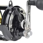 VBESTLIFE TR12000 All Metal Trolling Fishing Reel, High-Strength Bearings, Strong Body, Farther Throwing Distance, Carbon Fiber Brake Washer, Black, Ambidextrous, 55 Pounds Drag