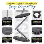 Rush Creek Creations 16-Rod Round Fishing Rod Holder for Garage, 360° Access Fishing Pole Holder for Fishing Rods, Reels, and Gear, Securely Holds 16 Rods, Barnwood