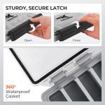 KastKing HyperSeal Waterproof Tackle Box, 3600 and 3700 Tackle Trays, Fishing Tackle Box Organizer with Removable Dividers, Lure Box and Terminal Tackle Storage,Black