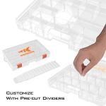KastKing Tackle Boxes, Plastic Storage Organizer Box with Removable Dividers, 3600 Tackle Trays, Parts Box, 10.8x7.25x1.65 Inches (Pack of 4)