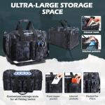 PLUSINNO Tackle Bag - Expandable Fishing Bag for Saltwater & Freshwater - Water Resistant Fishing Gear Shoulder Bag For Men, All-purpose Carrying Bags for Outdoors