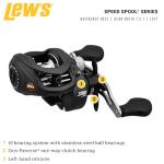 Lew's Fishing SS1SHLA Speed Spool LFS Baitcasting Reel, 7.5: 1 Gear Ratio, 9Ss+1Rb Bearings, Left Hand, One Size, Black