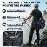 PLUSINNO Tackle Bag - Expandable Fishing Bag for Saltwater & Freshwater - Water Resistant Fishing Gear Shoulder Bag For Men, All-purpose Carrying Bags for Outdoors