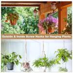 RELBRO Screw Hooks, 1 Inch Metal Screw in Cup Hooks, Black, 100 Pcs