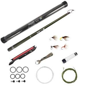 Aventik FreshStart Tenkara Fly Fishing Rod Combo(Dark Green,2.1M/7FT)