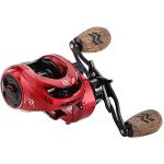 Sougayilang Baitcasting Reels, 8:1 Gear Ratio Fishing Reel with Magnetic Braking System Casting Reel, 9 + 1 Ball Bearings Super Smooth Anti-Corrosion Baitcaster Reel-Left Hand(Red)