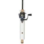attwood 12708-2 PVC Rod Holder Storage, White PVC Construction, 9 Inches Long, Holds Rod Grips Up to 1 ¾-Inch Diameter, One Size