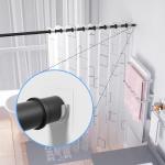 YEHOSHUN Shower Rod Holder with Strong Adhesive, 4 Pack Shower Curtain Rod Holder for Wall, Tension Curtain Rod Bracket No Drilling (Rod not Included)