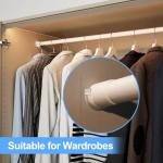 YEHOSHUN Shower Rod Holder with Strong Adhesive, 4 Pack Shower Curtain Rod Holder for Wall, Tension Curtain Rod Bracket No Drilling (Rod not Included)