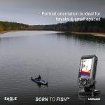 Lowrance Eagle 4X FishFinder with Bullet Transducer, 4-inch IPS Portrait Screen, Black, 000-16110-001