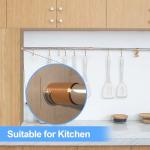 YEHOSHUN Shower Rod Holder with Strong Adhesive, 4 Pack Shower Curtain Rod Holder for Wall, Tension Curtain Rod Bracket No Drilling (Rod not Included)