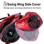 Sougayilang Baitcasting Reels, 8:1 Gear Ratio Fishing Reel with Magnetic Braking System Casting Reel, 9 + 1 Ball Bearings Super Smooth Anti-Corrosion Baitcaster Reel-Left Hand(Red)