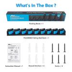 PLUSINNO Vertical Fishing Rod Holder, Wall Mounted Fishing Rod Rack, Fishing Pole Holder Holds Up to 9 Rods or Combos, Fishing Rod Holders for Garage, Fishing Gear and Gifts for Men