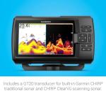 Garmin Striker Vivid 7cv, U.S. with GT20-TM Transducer - Easy-to-Use 7-inch Color Fishfinder and Sonar Transducer, Vivid Scanning Sonar Color Palettes (010-02552-00)