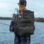 MATEIN Fishing Backpack, Water Resistant Fishing Tackle Box Bag with Rod Holders & Cooler, Gear Gifts for Men