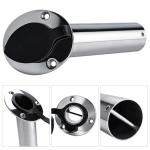 NovelBee 2pcs Fishing Rod Holders with Rubber Cap and Mounting Screws,Stainless Steel Flush Mount Rod Holder for Fishing Boat (30 Degree)