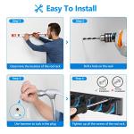 PLUSINNO Vertical Fishing Rod Holder, Wall Mounted Fishing Rod Rack, Fishing Pole Holder Holds Up to 9 Rods or Combos, Fishing Rod Holders for Garage, Fishing Gear and Gifts for Men