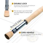 8 Fans Fly Fishing Rod and Reel Combos with 4-Sections Portable Fishing Rod and CNC-machined Aluminum Alloy Fly Reel,Fishing Complete Starter Package (9ft 7/8wt)