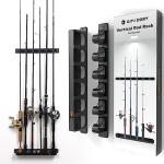 OJYDOIIIY Wall Mount Fishing Rod Holders,Vertical Fishing Pole Storage Rack for Garage