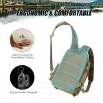 Piscifun Fishing Tackle Backpack with Rod & Gear Holder, Lightweight Outdoor Storage Bag, Water-Resistant Multifunctional Fishing Shoulder Pack, Khaki