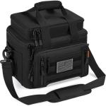 FREEAMG Fishing Tackle Bag - Holds 3400-3600 Size Tackle Boxes -Saltwater & Freshwater Fishing Bags - Padded Shoulder Strap Fishing Bags (Black) (Bag Only)