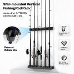 OJYDOIIIY Wall Mount Fishing Rod Holders,Vertical Fishing Pole Storage Rack for Garage