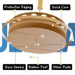 Rush Creek Creations Round 16 Fishing Rod Storage Rack - Features Traditional Handcrafted Wood Post - No Tool Assembly, Wood Grain Laminate