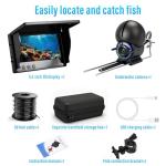Fishing Camera, 220° Ultra-Wide 1080P HD Underwater Fishing Camera with 4.3" LCD & IR Night Vision, 50ft Cable for Ice Lake Boat Kayak Fishing