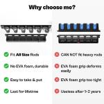 OJYDOIIIY Wall Mount Fishing Rod Holders,Vertical Fishing Pole Storage Rack for Garage