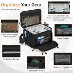 FREEAMG Fishing Tackle Bag - Holds 3400-3600 Size Tackle Boxes -Saltwater & Freshwater Fishing Bags - Padded Shoulder Strap Fishing Bags (Black) (Bag Only)