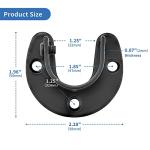 Rise age Stainless Steel Closet Rod Bracket, 1-1/4 Inch Diameter Closet Rod Holder 2 Pcs, Heavy Duty Curtain Rod Holder, Black Closet Rod Support with Screws