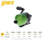 Lew's Crappie Thunder Spincast Fishing Reel, 4.3:1 Gear Ratio, Right or Left-Hand Retrieve, Crappie Thunder Green