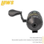 Lew's Wally Marshall Signature Series Spincast Fishing Reel, 2+1 Bearings, 4.3:1 Gear Ratio, All Metal Gears, Reversible Handle (Clam Packaging)