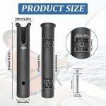 6 Tube Fishing Rod Holder Bracket Black Fishing Pole Holder with Screws for Garage Boat Cooler Trailer