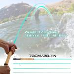 Sougayilang Fly Fishing Rod - High-Performance IM8 Carbon Blank, 9ft for 5/6wt and 7/8wt, Travel-Friendly Design-#5-Turquoise